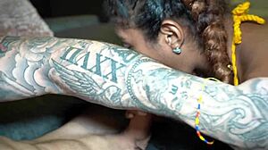 spanish guy fucks colombian ebony pussy doggystyle and creampies her tight hole