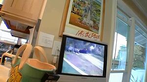 guy bends big tits milf over bed fucks doggystyle deepthroat titty fuck