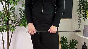 bdsm teacher spanks big ass mature in lingerie heels