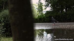 Nerdy Busty Teen Amalia Davis Glasses On While Riding Hard