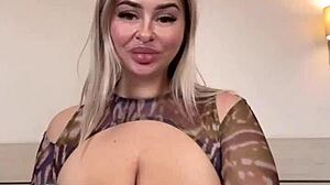 Water Drips Down My Juicy Big Natural Tits Teasingly