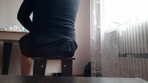 Secretary's Skirt Hides Hot Office Masturbation Urge