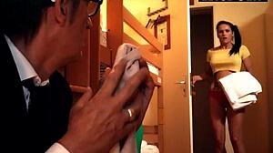 Pervert Boss Fucks Big-Titted Hostel Roommate Barbara Bieber Doggystyle!