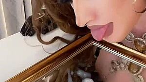 wild crossdresser iskra blasts massive cumshot in humiliating solo fetish