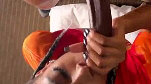 She Savors Every Inch of Thick Black Throat Stretch