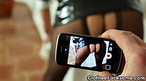 I share classy babe in threeway handjob leading to hot spurt.