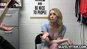 Marilyn Johnson begs officer to fuck her tight teen holes now