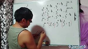 Nerdy 26 milf milks my creampie lesson in her bedroom