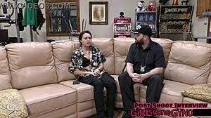 a second opinion - mara luv's backstage latex glove fetish closeup