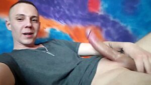 i'm flexing hard on this vintage solo with roman gisych's monster cock