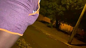 Brazilian Neighbor Convinced to Flash Huge Ass on Public Street