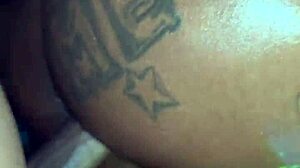 ebony babe bent over takes big black cock doggystyle till sloppy creampie ecstasy