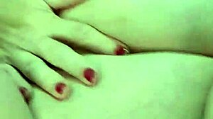 spanish milf's huge natural tits big pussy lips clit feet fetish solo