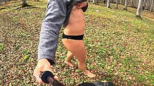 Naked Ass Shaking in Woods Makes Me Horny Alone!