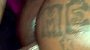 ebony babe bent over takes big black cock doggystyle till sloppy creampie ecstasy