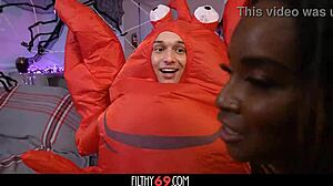 imagine my black girlfriend and her stepmom in halloween cosplay threesome bent over riding