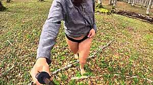 Naked Ass Shaking in Woods Makes Me Horny Alone!