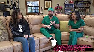 a second opinion - mara luv's backstage latex glove fetish closeup