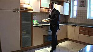 Blonde Milf Slut Gapes Asshole Bent Over Bed In Fishnets Taking Deep Doggystyle Thrusts