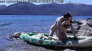 Horny Teen Couple Caught Screaming Sex on Beach Huge Cumshot