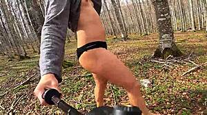 Naked Ass Shaking in Woods Makes Me Horny Alone!