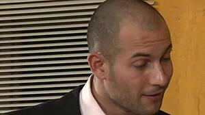 school secretary bends over desk for intense classroom pounding session