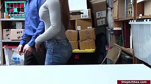 ebony thief bends over for officer's huge cock deep in her tight ass