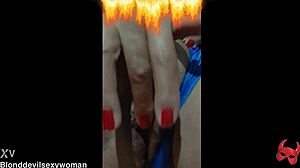 blonde latina milf fingers clit in lingerie pov homemade horny cum