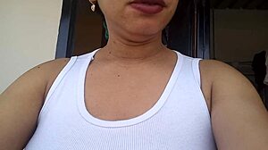 Skinny Hijastra's Dripping Wet Pussy Masturbated On Balcony As Pervert Neighbor Watches Then Bed Fucks