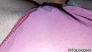 Petite lactating Mexican teen in leggings sneaks gym creampie ride from horny husband