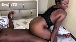 huge ebony tits squeeze big black cock fucking