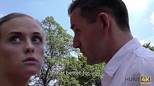 hunt4k. tiny teen butt in tight blue jeans traded for quick cash pickup