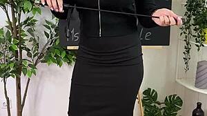 bdsm teacher spanks big ass mature in lingerie heels