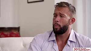 yo our blonde best friend gets spit roasted hard between wife and hubby in threesome