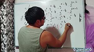 Nerdy 26 milf milks my creampie lesson in her bedroom