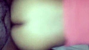 nice bent-over doggystyle on the sofa with bound black amateur couple