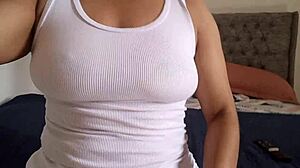 Skinny Hijastra's Dripping Wet Pussy Masturbated On Balcony As Pervert Neighbor Watches Then Bed Fucks