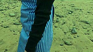 silvia soprano's rough beach domination slaps and spits kinky