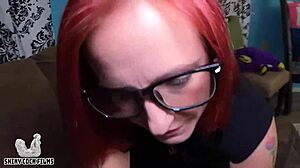 hey shy guy, wanna learn how this redhead milf rides monster cock right?