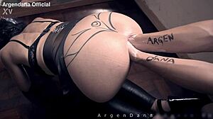 bdsm milf slut gapes her huge ass with buttplug and fucking machine