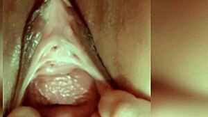 mature milf's huge shaved pussy gapes wide open from extreme hardcore fingering and hand stretching