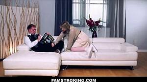 Petite Blonde Teen Stepdaughter Jenna Starr with Braces Licks MILF Mother-in-Law's Pussy in Orgasmic Lesbian 3some