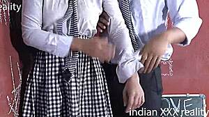 indian college student bangs tight pussy teacher in quick dirty talk session