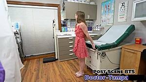 Dr Tampa's Orgasm Research: Petite Mira Monroe's Shaved Pussy Squirt In Latex POV Toys