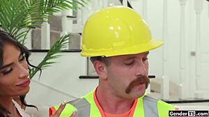 Shemale barebacks guy hard so wife smells no pussy scent afterward