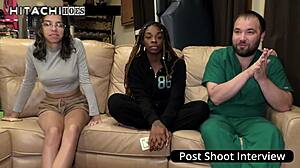 home alone girl giggles while spreading and shaking her tattooed ass backstage