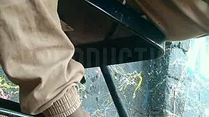 Up skirt flashing natural tits with submissive african teen slut i met at park turns public outdoor makeout wild