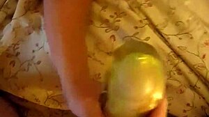 Milf Grips Stroker for Intense Cock Jerk