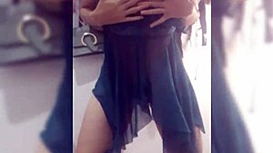 Pretty Latina dances seductively in lingerie then shocks you completely