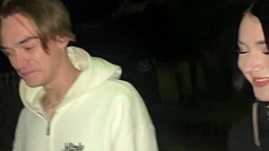 street stranger blowjob ends with deep cum throat swallow